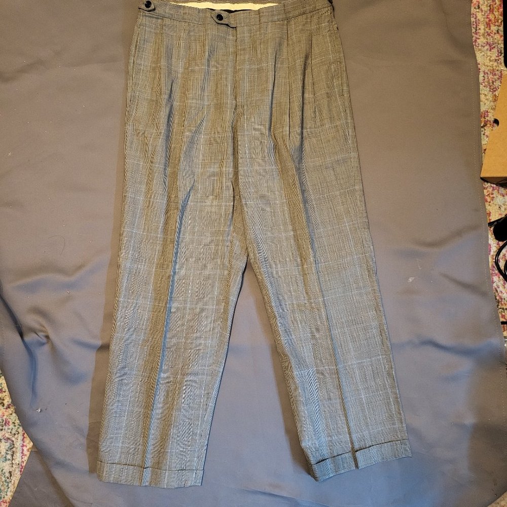 Christian Dior monsieur dress pants - plaid